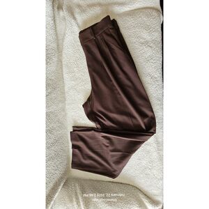MANGO Pleated High Waist Trousers Pants Brown Women's Size 8